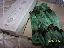 Mercerie ancienne : Echeveau spécial broderie DMC. Vert pistache. Réf : 311