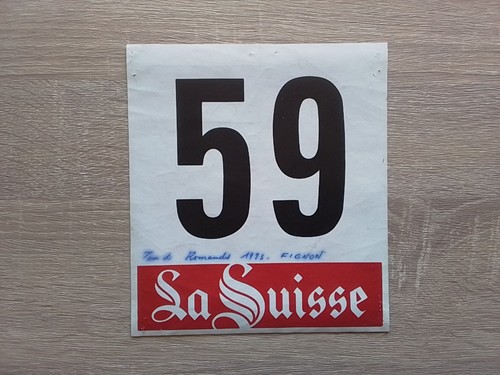 Dossard tour romandie 1993 - tour,