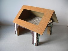 Ancien jouet Starlux grange ferme hangar en bois isorel carton vintage rétro