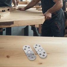 Table Charni??re Porte Zinc en Alliage de 1 Set 2x Pliable for ?? Clapet