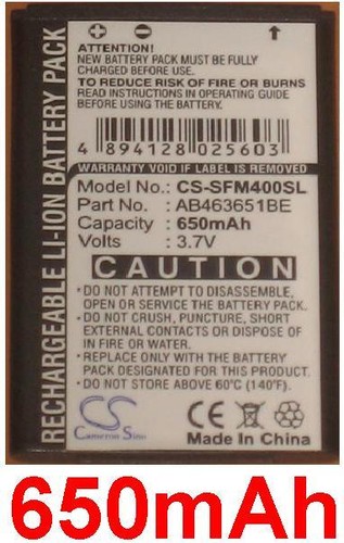 Batterie 650mah ab463651bc - batterie,