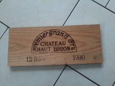  1 estampe bois façade caisse  De Château Haut-Brion 1980  de 37,5 x 15,5cm