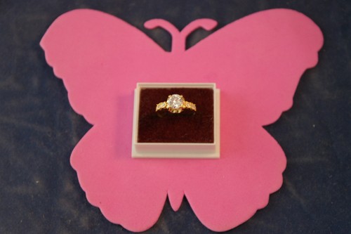 Beau carat bague jaune - or,