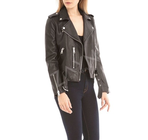 Veste cuir noir - veste, femmes