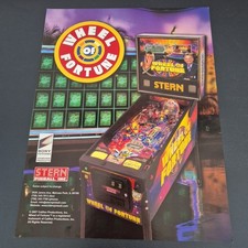 Flyer Affiche Publicitaire Flipper Stern La Roue De La Fortune Vintage Pinball