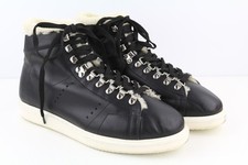 Golden Goose Sneakers Pour Hommes EU43 Noir Shearling Cuir Cheville Hiver RRP519