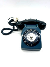 ANCIEN TELEPHONE A CADRAN SOCOTEL PTT S63 Bleu Canard / Duck Blue Blau VINTAGE