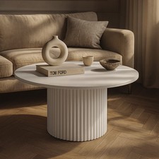 Table basse ronde striée |