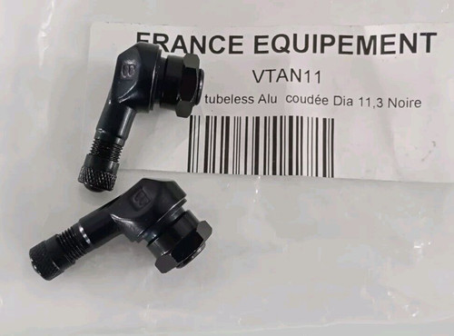 Valves alu coudée noir - valves,