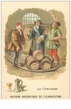 chromos .n°42445 . la cervoise .histoire anecdotique de l alimentation .forma