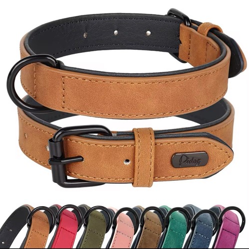 Collier cuir véritable grand - collier,