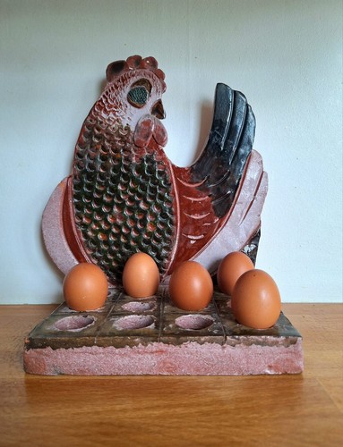 Poule vintage terre cuite - poule, en