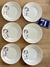 Les 6 assiettes plates Cannes - Faïencerie du Rhône Labrut Frères