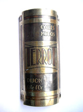 Plaque de Velo Cycles TERROT - Old Bike Head Badge - No Emaillee