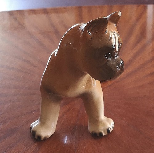 Chien boxer porcelaine - chien,
