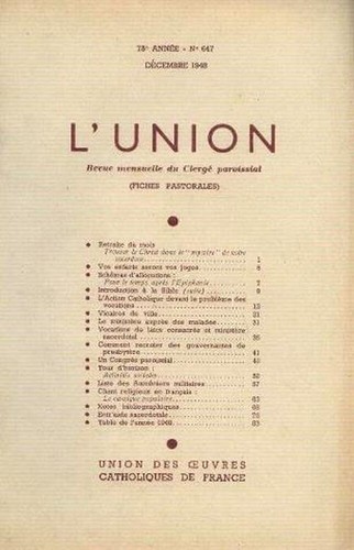 Union revue mensuelle du - l'union,