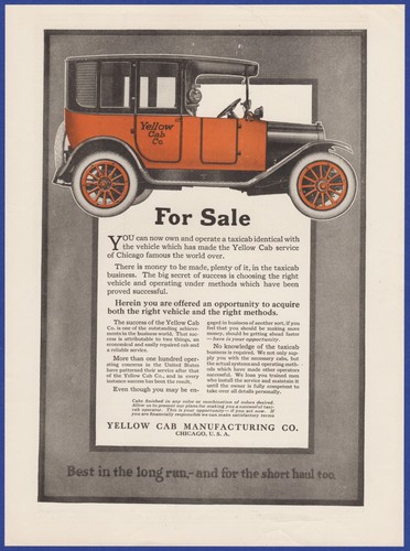 Vintage 1921 yellow cab - vintage,