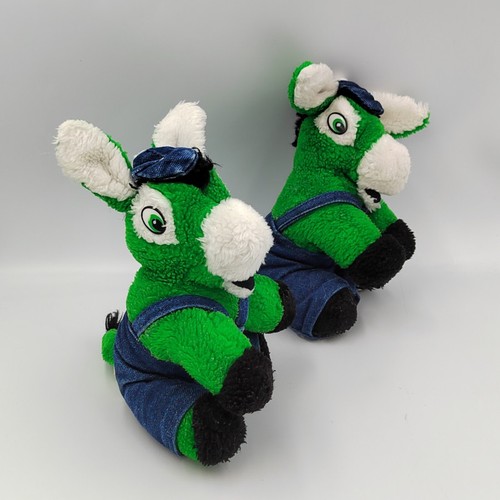 Ancienne peluche ane vert
