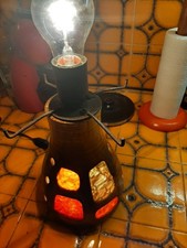 lampe accolay ceramique vintage signee