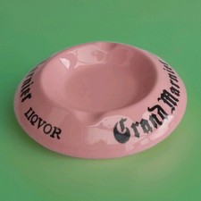Cendrier grand marnier vintage en céramique rose
