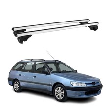 Barres de toit Transversales pour Peugeot 306 1997-2001 Break Aluminium Argent