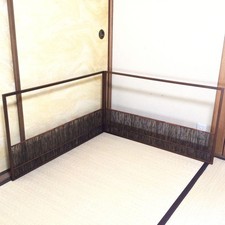 Store en bambou noir bordure