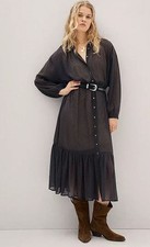Mango Robe Luisa Droite Gris