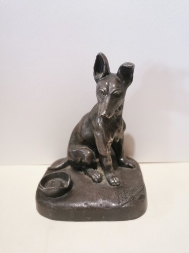 Sculpture chien bronze - sculpture, h'