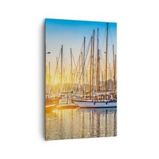 Impression sur Toile 80x120cm Tableaux Image catamaran bateau ancre amarrage