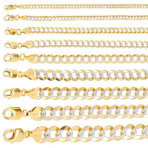 14k jaune massif - jaune, 3mm-12mm