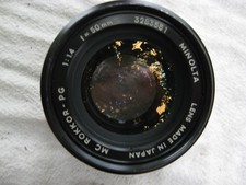 Minolta Rokkor 50mm f1,4 MC, objectif argentique, baïonnette Minolta