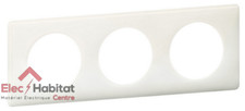Plaque Céliane Laqué 3 postes - finition Blanc entraxe 71mm Legrand 066633