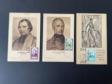 France - 3 Cartes Maximum Grands Hommes Révolutionnaires 1948