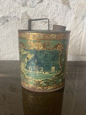 Bidon ancien tôle lithographiée pour Eau bénite Notre dame de Lourdes fin XIXe