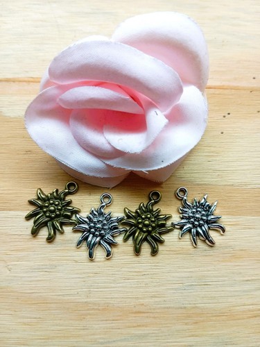 Pendentifs edelweiss métal - edelweiss,