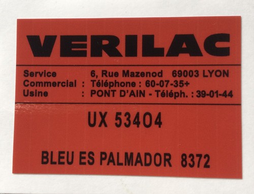 Autocollant peinture verilac - autocollant,