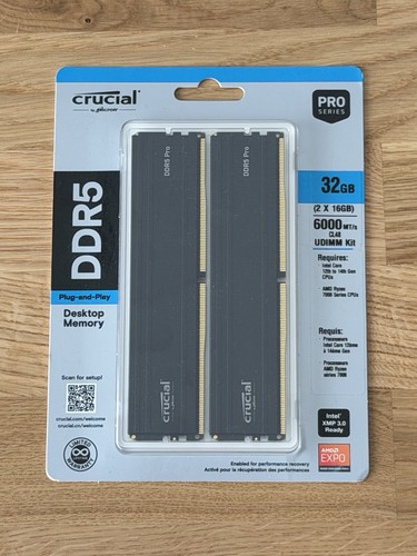 Crucial pro kit de - -, 2x16go