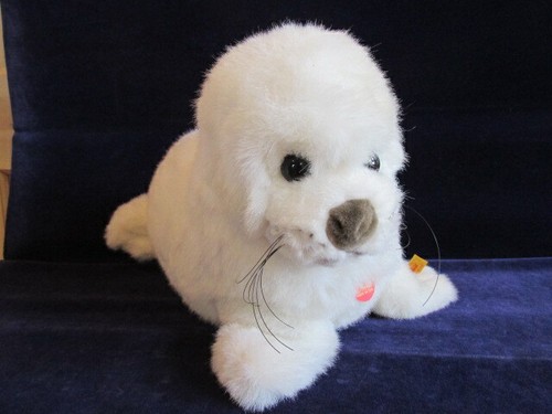 Steiff white seal plush large - seal,
