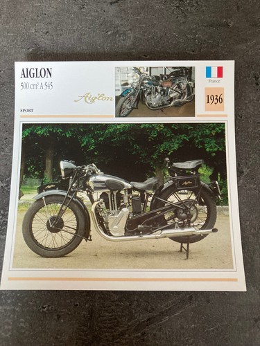 Carte fiche moto collection - fiche,