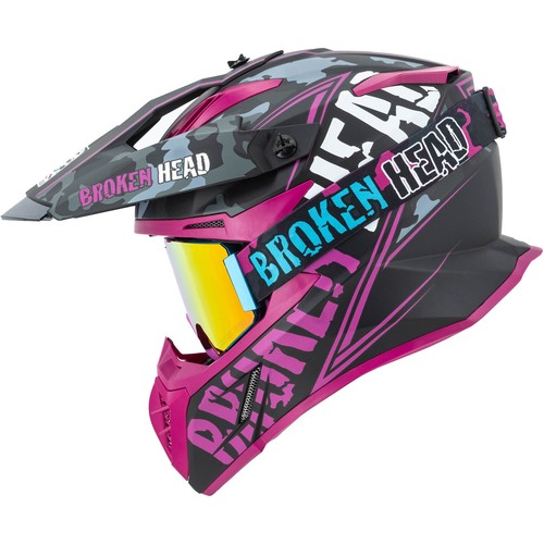Casque cross brisé - cross, squadron