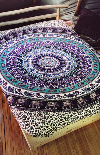 Tapisserie mandala éléphant - tapisserie,