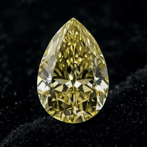 Rare bague diamant - , jaune