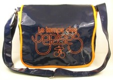 Le Temps des Cerises Sac Bandoulière à Rabat Simili Cuir Vernis Bleu Orange