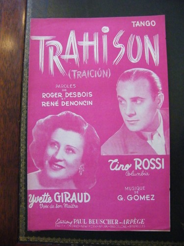 Partition tango trahison - "partition,