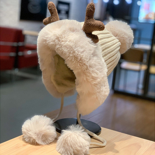 Femme bonnet tricot noël - bonnet,