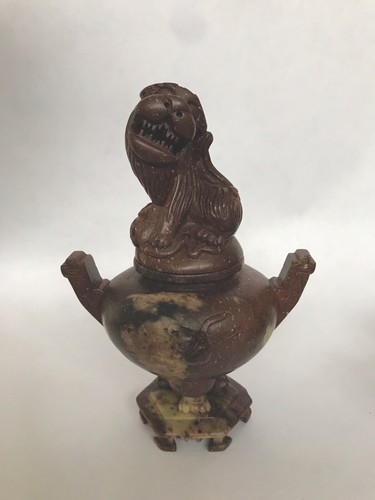Vintage soapstone carving - soapstone,