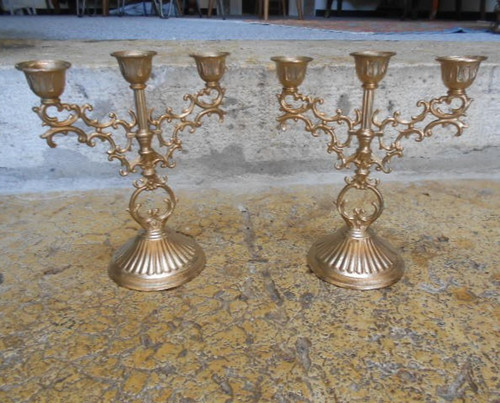 Paire ancienne chandeliers - paire,