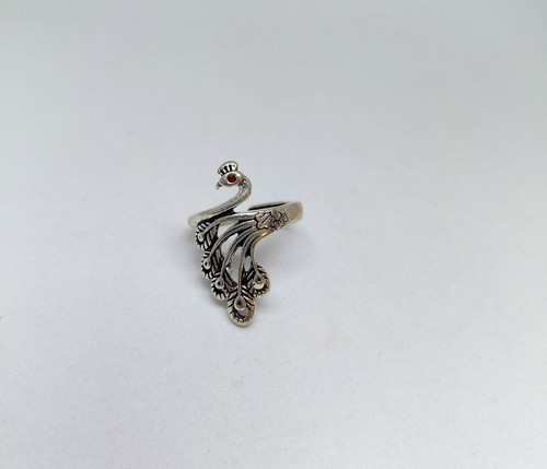 Bague paonne ajustable - paonne, t56