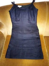 Abito vintage anni '90 Mila Schon nero puro lino. Taglia 44