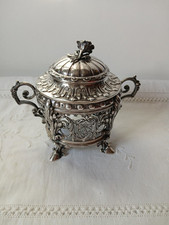 Sucrier en argent massif/ minerve